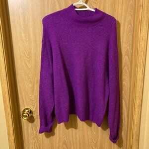 #15 Gap Raisin Mock Neck Sweater, Size Large Tall